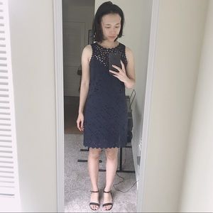 J. Crew laser cut dress with lining